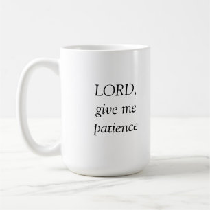 Caneca De Café Senhor, dá-me paciência Meme de gato