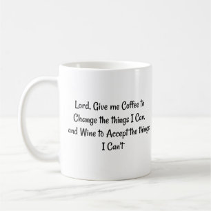 Caneca De Café Senhor, dê-me café para aceitar... Frase