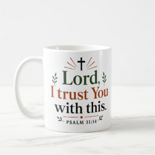 Caneca De Café Senhor Eu Confio Isso a Ti Citação Cristã Moderna