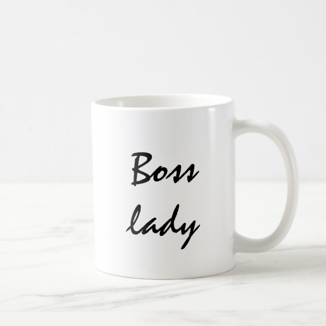 Caneca De Café "Senhora Chefe" Mug para a mulher responsável (Direita)