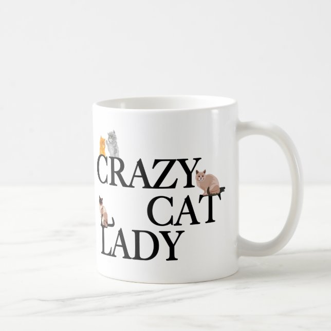 Caneca De Café Senhora de Gato Louca (Direita)