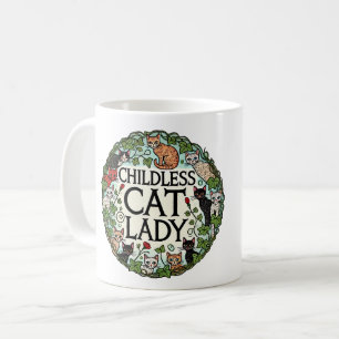 Caneca De Café Senhora de Gato Sem Fios