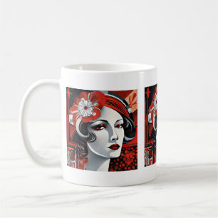 Caneca De Café Senhora Deco de Arte Bonita