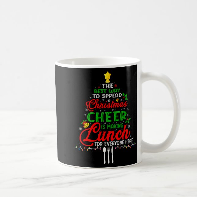 Caneca De Café Senhora do Almoço Natal Xmas Cafeteria da Escola A (Direita)