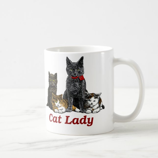 Caneca De Café Senhora do gato (Direita)
