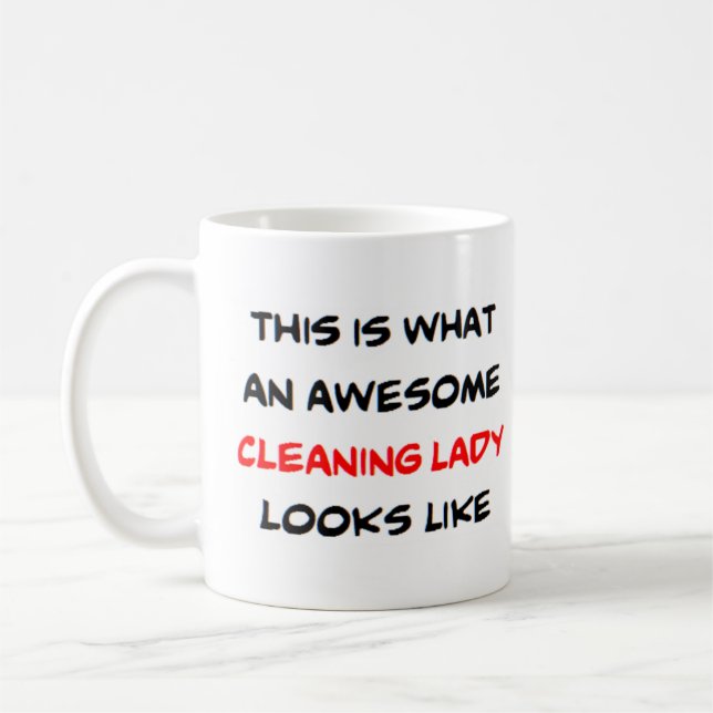 Caneca De Café senhora limpadora, incrível (Esquerda)