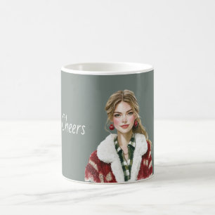 Caneca De Café Senhora Loira Brincos de Romã