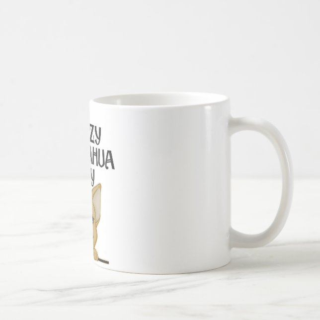 Caneca De Café Senhora louca da chihuahua (Direita)