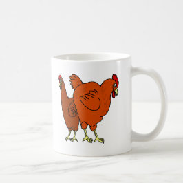 Caneca De Café Senhora louca da galinha