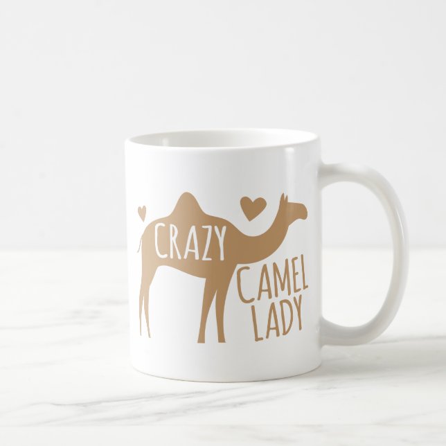 Caneca De Café Senhora louca do camelo (Direita)