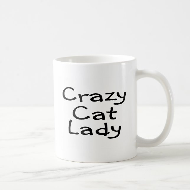 Caneca De Café Senhora louca do gato (Direita)