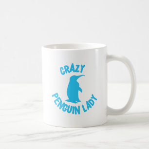 Caneca De Café senhora louca do pinguim