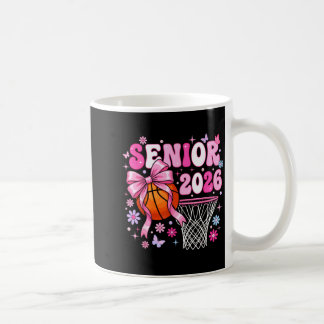 Caneca De Café Senior 2026 class of 2026 basketball coquette bow