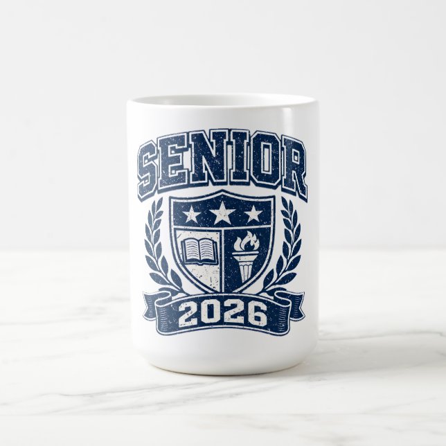 Caneca De Café Sênior 2026 – Orgulho do Último Ano da Faculdade (Centro)