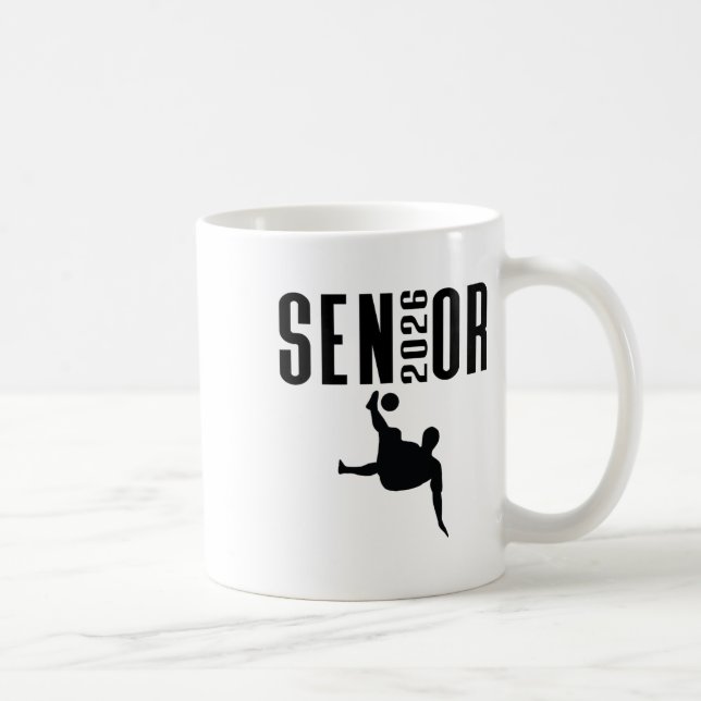 Caneca De Café Senior 2026 Soccer Silhouette Design Cl Of 26  (Direita)