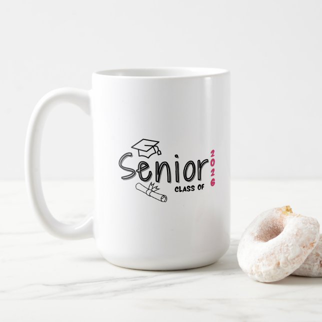 Caneca De Café Senior Class of 2026 Mug (Com Donut)