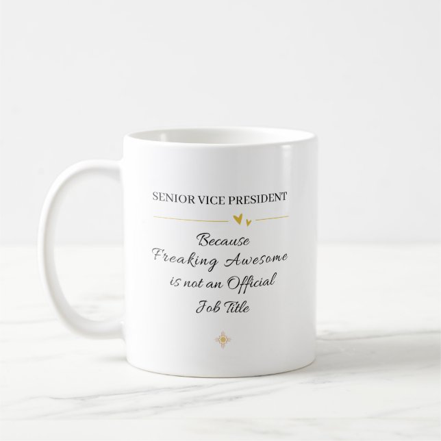 Caneca De Café Senior Vice President Office Quote (Esquerda)