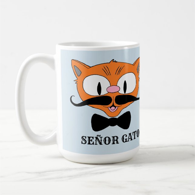 Caneca De Café SEÑOR GATO Bigode de Guidão Gato (Esquerda)