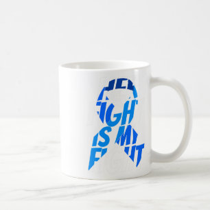 Caneca De Café Sensibilização do Cancer Colorectal de Fita Azul p