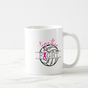Caneca De Café Sensibilização Do Cancer Da Mama Juntos Combatemos