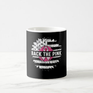 Caneca De Café Sensibilização Do Cancer De Girassol Rosa