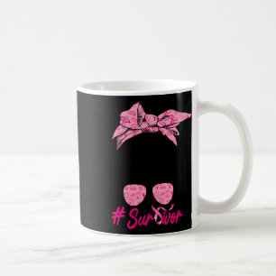 Caneca De Café Sensibilização do Cancer Mama Rosa Messaging