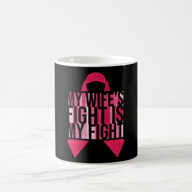 Caneca De Café Sensibilização do Cancer Marido Esposa Apoio à Lut (Centro)