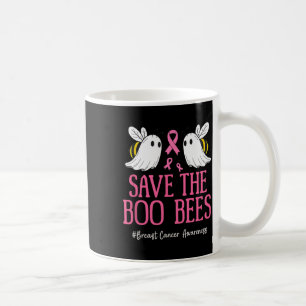 Caneca De Café Sensibilização do Cancer Rosa Fita Friso Abelhas E