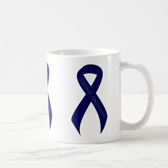 Caneca De Café Sensibilização do suporte à fita azul escura (Direita)