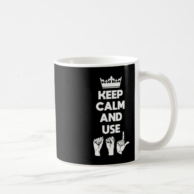 Caneca De Café Sensibilização e Língua de Sinais 1 dos Deficiente (Direita)