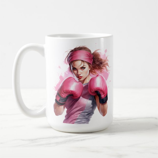 CANECA DE CAFÉ SENSIBILIZAÇÃO E SUPORTE PARA O CANCER ALARGADO (Esquerda)