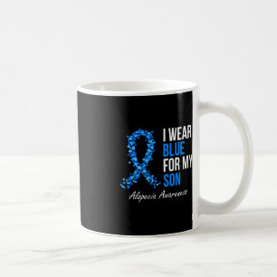 Caneca De Café Sensibilização Eu Visto Azul Para O Meu Filho Rib
