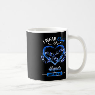 Caneca De Café Sensibilização Eu Visto Coração da Borboleta Azul