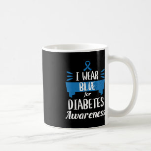 Caneca De Café Sensibilização para a diabetes Mês I Visto T1 T2 a
