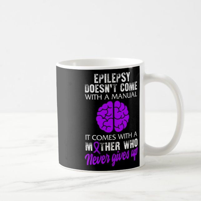Caneca De Café Sensibilização para a Epilepsia Mãe Briso Roxo Con (Direita)