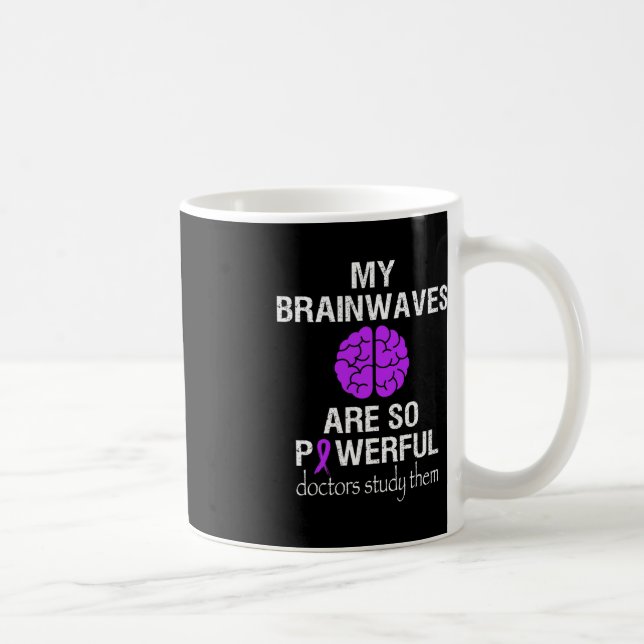 Caneca De Café Sensibilização para a epilepsia Mês As ondas cereb (Direita)