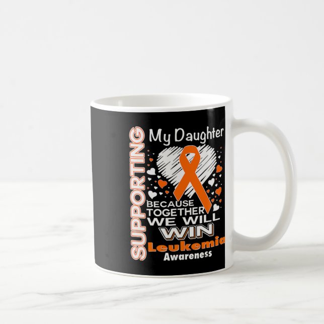 Caneca De Café Sensibilização para a Leucemia Laranja Apoiando Me (Direita)