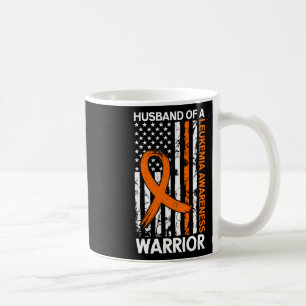 Caneca De Café Sensibilização Para A Leucemia Usa Bandeira Americ