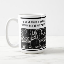 Caneca De Café Sensibilização para a Poluição do Ar Presentes Mod