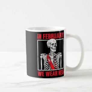 Caneca De Café Sensibilização Para A Saúde Cardíaca Em Fevereiro