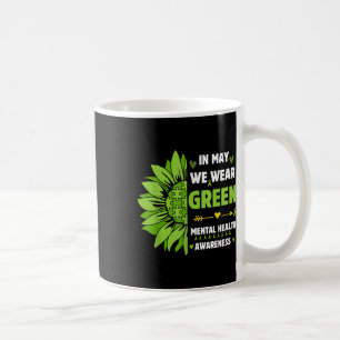 Caneca De Café Sensibilização para a saúde mental Fita Verde Gira