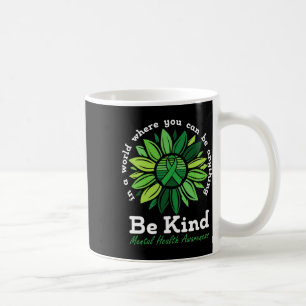 Caneca De Café Sensibilização para a saúde mental Sunflower Green