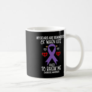 Caneca De Café Sensibilização para a sobredosagem As cicatrizes r