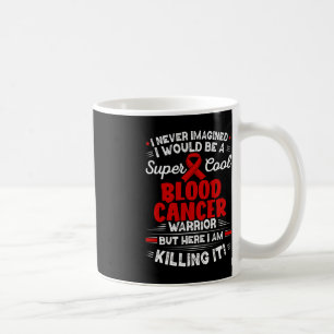 Caneca De Café Sensibilização para o Cancer de sangue do guerreir