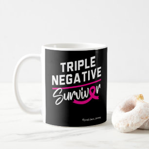 Caneca De Café Sensibilização para o Cancer de Sobrevivência Nega