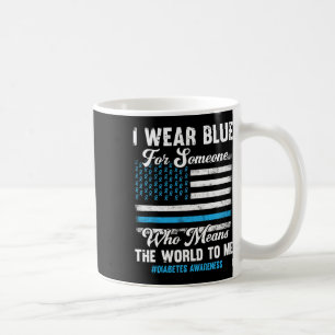 Caneca De Café Sensibilização para o diabetes T1d Suporte ao Amer