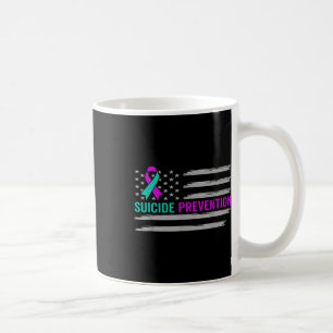 Caneca De Café Sensibilização para o suicídio Usa Bandeira Americ