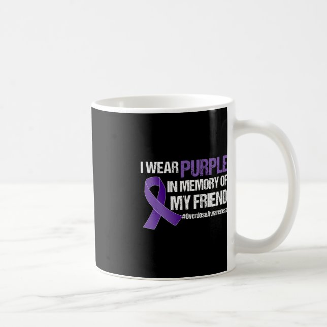 Caneca De Café Sensibilização Para Sobredosagem Eu Visto Roxo Par (Direita)