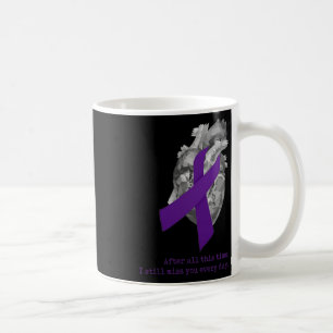 Caneca De Café Sensibilização Purple Ribbon Heart Miss Você