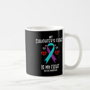Caneca De Café Sensibilização suicida A luta da minha filha é a m